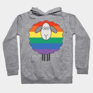 Rainbow Pride Flag Patterned Sheep Hoodie